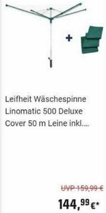 OBI Leifheit Wäschespinne Linomatic 500 Deluxe Cover 50 m Leine inkl..... Angebot