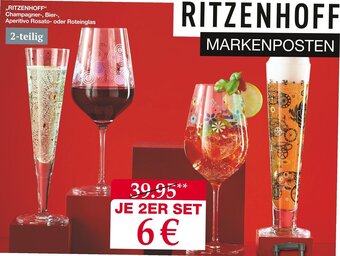 Woolworth ,,RITZENHOFF" Champagner-, Bier-, Aperitivo Rosato- oder Roteinglas Angebot