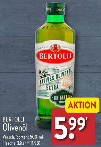 Aldi Nord BERTOLLI Olivenöl 500 ml Flasche Angebot