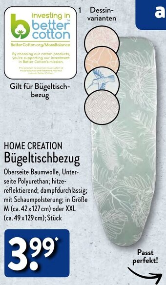 Aldi Nord HOME CREATION Bügeltischbezug Angebot