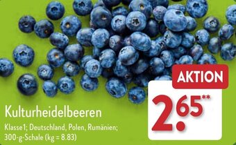 Aldi Nord Kulturheidelbeeren 300 g Schale Angebot