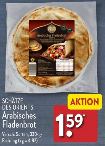 Aldi Nord SCHÄTZE DES ORIENTS Arabisches Fladenbrot 330 g Packung Angebot