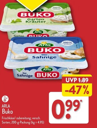 Aldi Nord ARLA Buko 200 g Packung Angebot