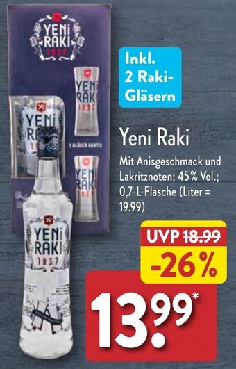 Aldi Nord Yeni Raki 0,7 L Flasche Angebot