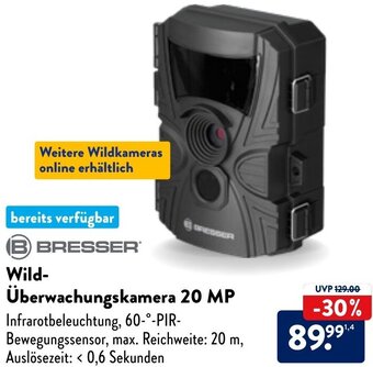 Aldi Nord BRESSER Wild Überwachungskamera 20 MP Angebot