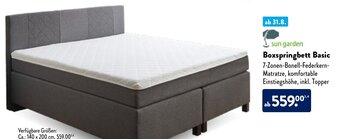 Aldi Nord sun garden Boxspringbett Basic Angebot