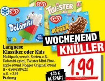 NP Discount Langnese Klassiker oder Kids Angebot
