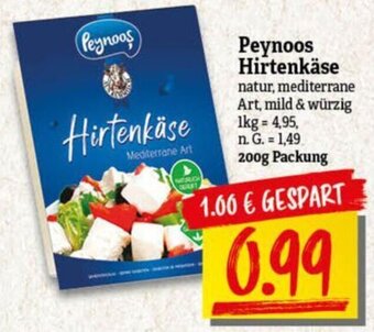 NP Discount Peynoos Hirtenkäse 200g Packung Angebot