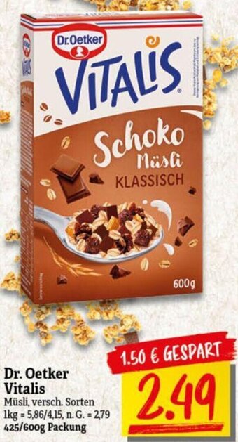 NP Discount Dr. Oetker Vitalis 425/600 g Packung Angebot