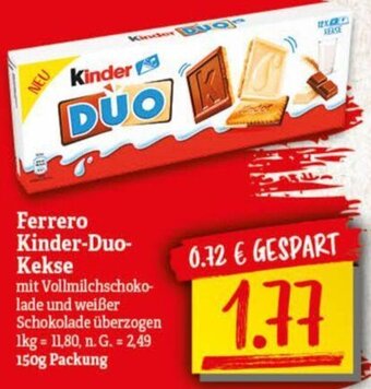 NP Discount Ferrero Kinder-Duo-Kekse 150 g Packung Angebot