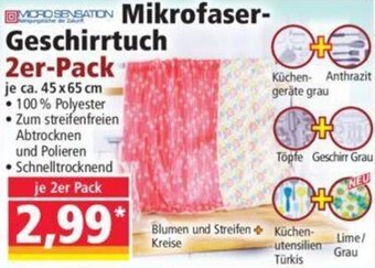 Norma Mikrofaser Geschirrtuch 2er-Pack Angebot