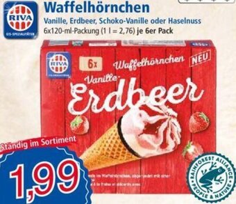 Norma RIVA Waffelhörnchen 6x120 ml Packung Angebot