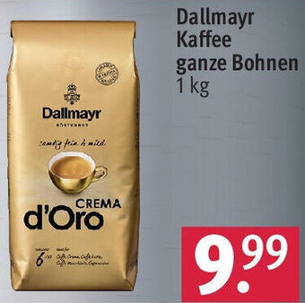 Rossmann Dallmayr Kaffee ganze Bohnen 1 kg Angebot