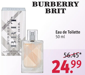 Rossmann BURBERRY BRIT Eau de Toilette 50 ml Angebot