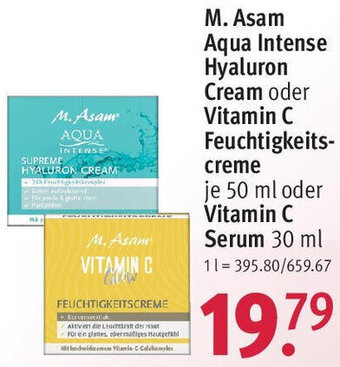 Rossmann M. Asam Aqua Intense Hyaluron Cream oder Vitamin C Feuchtigkeitscreme je 50 ml oder Vitamin C Serum 30 ml Angebot