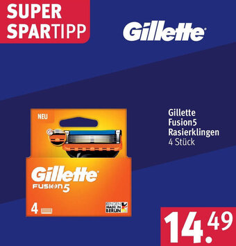 Rossmann Gillette Fusion5 Rasierklingen 4 Stück Angebot