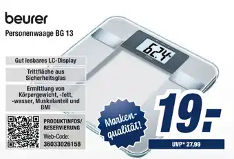 Expert Bening Beurer Personwaage | BG 13 Angebot