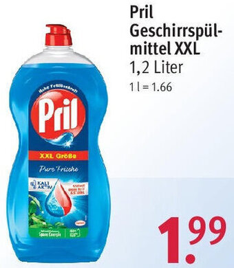 Rossmann Pril Geschirrspülmittel XXL 1,2 Liter Angebot