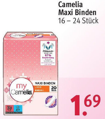 Rossmann Camelia Maxi Binden 16 - 24 Stück Angebot