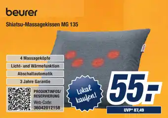 Expert Bening Beurer Shiatsu -Massagekissen | MG 135 Angebot