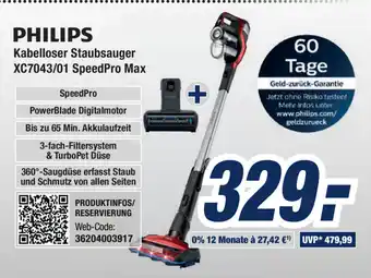 Expert Bening Philips Kabelloser Staubsauger SpeedPro Max | XC7043/01 Angebot