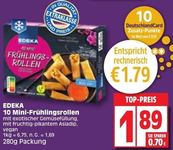 Edeka EDEKA 10 Mini-Frühlingsrollen 280g Packung Angebot