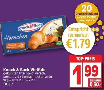 Edeka Knack & Back Vielfalt Angebot