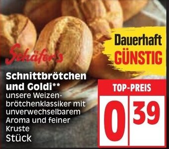 Edeka Schäfer's Schnittbrötchen und Goldi Angebot