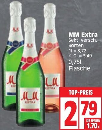 Edeka MM Extra Sekt 0,75 L Flasche Angebot