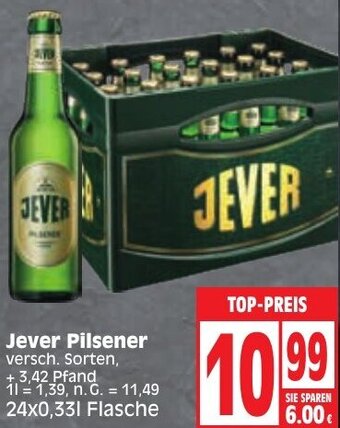 Edeka Jever Pilsener 24x0,33 L Flasche Angebot