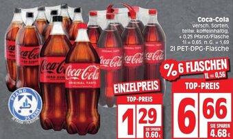 Edeka Coca-Cola 2 L PET-DPG-Flasche Angebot