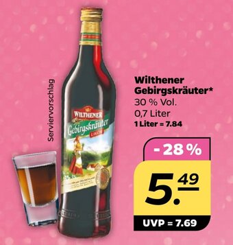 NETTO Wilthener Gebirgskräuter* 0,7 Liter Angebot