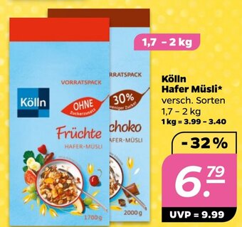 NETTO Kölln Hafer Müsli* 1,7 - 2 kg Angebot