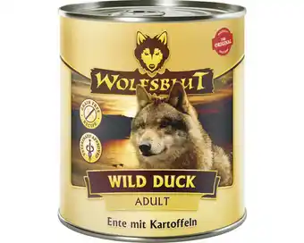 Hornbach Hundefutter nass wolfsblut wild duck adult , ente mit kartoffeln mit wertvollen superfoods, getreidefrei, glutenfrei 800 g Angebot