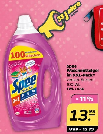 NETTO Spee Waschmittelgel im XXL-Pack* Angebot