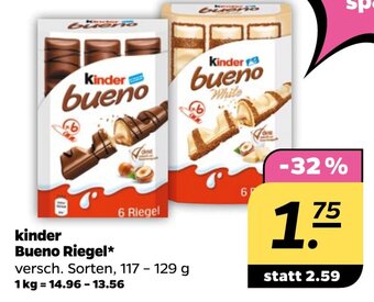 NETTO kinder Bueno Riegel* 117-129 g Angebot