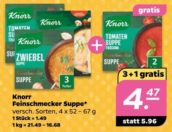 NETTO Knorr Feinschmecker Suppe* 4 x 52 - 67 g Angebot