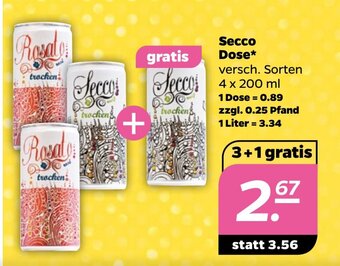 NETTO Secco Dose* 4 x 200 ml Angebot