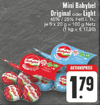 E-Center Mini Babybel Original oder Light 100 g Netz Angebot