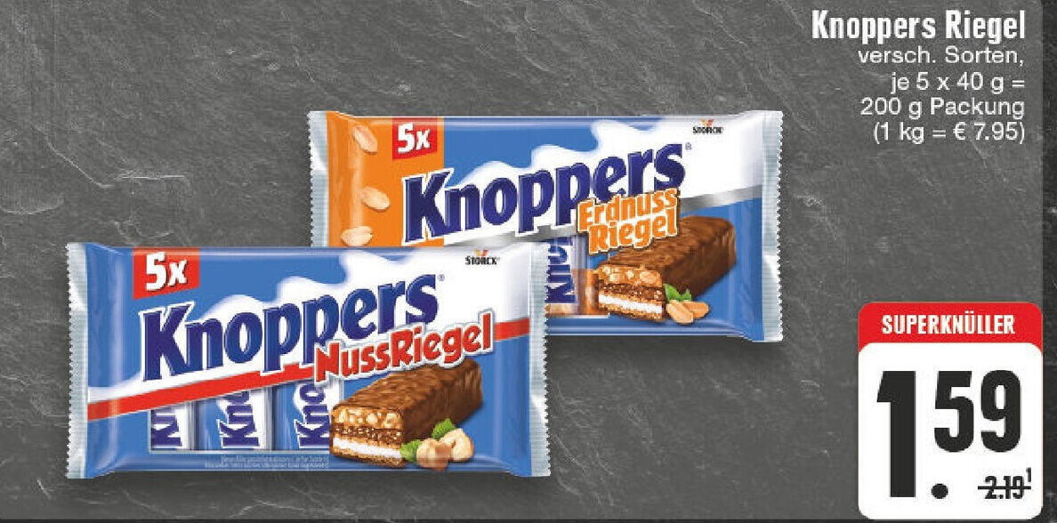 Knoppers Riegel 200 g Packung Angebot bei ECenter