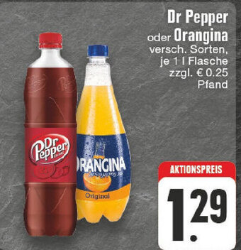 E-Center Dr Pepper oder Orangina 1 l Flasche Angebot