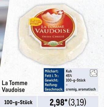 METRO La Tomme Vaudoise 100-g-Stück Angebot