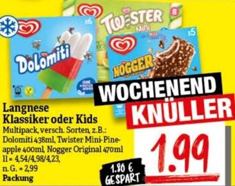 nah & gut Langnese Klassiker oder Kids Angebot