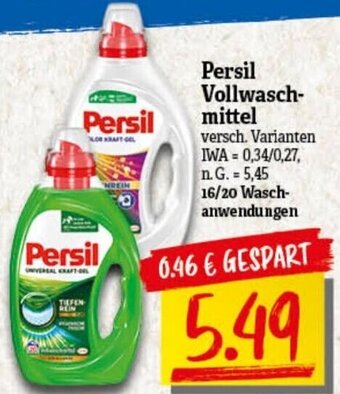 nah & gut Persil Vollwaschmittel 16/20 Waschanwendungen Angebot