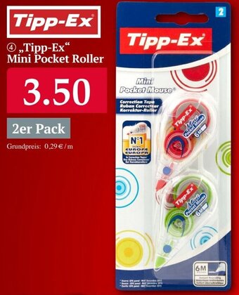 Woolworth ,,Tipp-Ex" Mini Pocket Roller 2er Pack Angebot