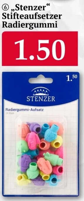 Woolworth ,,Stenzer" Stifteaufsetzer Radiergummi Angebot