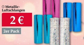 Woolworth Metallic-Luftschlangen 2er Pack Angebot