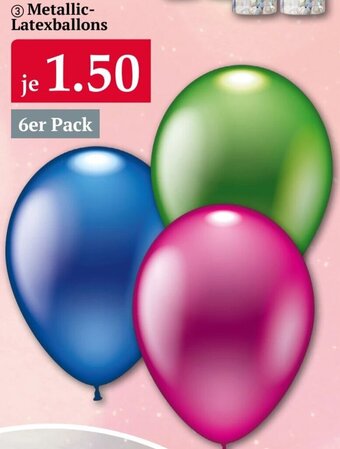 Woolworth Metallic-Latexballons 6er Pack Angebot