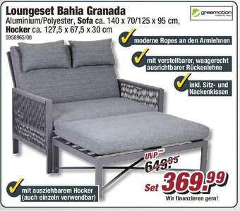 Poco greemotion Loungeset Bahia Granada Angebot