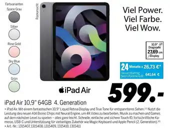 MEDIMAX iPad Air 10.9" 64GB 4.Generation Angebot